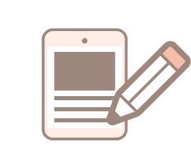 スマホとペンのイラスト