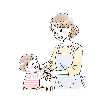 母子のイラスト